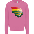 Curled Ghana Flag Ghanaian Day Football Mens Sweatshirt Jumper Azalea