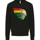 Curled Ghana Flag Ghanaian Day Football Mens Sweatshirt Jumper Black