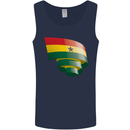 Curled Ghana Flag Ghanaian Day Football Mens Vest Tank Top Navy Blue