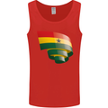 Curled Ghana Flag Ghanaian Day Football Mens Vest Tank Top Red
