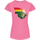 Curled Ghana Flag Ghanaian Day Football Womens Petite Cut T-Shirt Azalea