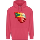Curled Grenada Flag Grenadians Day Football Childrens Kids Hoodie Heliconia