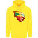 Curled Grenada Flag Grenadians Day Football Childrens Kids Hoodie Yellow