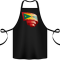 Curled Grenada Flag Grenadians Day Football Cotton Apron 100% Organic Black