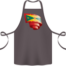 Curled Grenada Flag Grenadians Day Football Cotton Apron 100% Organic Dark Grey