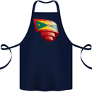 Curled Grenada Flag Grenadians Day Football Cotton Apron 100% Organic Navy Blue