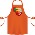 Curled Grenada Flag Grenadians Day Football Cotton Apron 100% Organic Orange