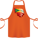 Curled Grenada Flag Grenadians Day Football Cotton Apron 100% Organic Orange
