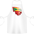 Curled Grenada Flag Grenadians Day Football Cotton Apron 100% Organic White
