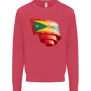 Curled Grenada Flag Grenadians Day Football Kids Sweatshirt Jumper Heliconia