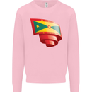 Curled Grenada Flag Grenadians Day Football Kids Sweatshirt Jumper Light Pink