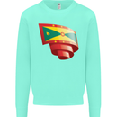 Curled Grenada Flag Grenadians Day Football Kids Sweatshirt Jumper Peppermint