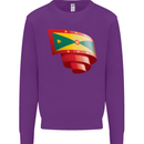 Curled Grenada Flag Grenadians Day Football Kids Sweatshirt Jumper Purple