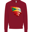 Curled Grenada Flag Grenadians Day Football Kids Sweatshirt Jumper Red