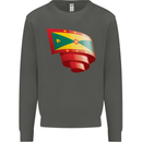 Curled Grenada Flag Grenadians Day Football Kids Sweatshirt Jumper Storm Grey
