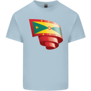 Curled Grenada Flag Grenadians Day Football Kids T-Shirt Childrens Light Blue