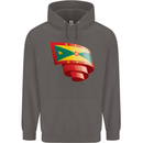 Curled Grenada Flag Grenadians Day Football Mens 80% Cotton Hoodie Charcoal