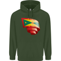 Curled Grenada Flag Grenadians Day Football Mens 80% Cotton Hoodie Forest Green