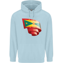 Curled Grenada Flag Grenadians Day Football Mens 80% Cotton Hoodie Light Blue