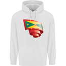 Curled Grenada Flag Grenadians Day Football Mens 80% Cotton Hoodie White