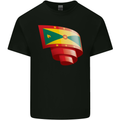 Curled Grenada Flag Grenadians Day Football Mens Cotton T-Shirt Tee Top Black