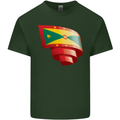 Curled Grenada Flag Grenadians Day Football Mens Cotton T-Shirt Tee Top Forest Green