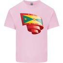 Curled Grenada Flag Grenadians Day Football Mens Cotton T-Shirt Tee Top Light Pink