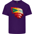 Curled Grenada Flag Grenadians Day Football Mens Cotton T-Shirt Tee Top Purple