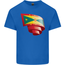 Curled Grenada Flag Grenadians Day Football Mens Cotton T-Shirt Tee Top Royal Blue