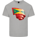 Curled Grenada Flag Grenadians Day Football Mens Cotton T-Shirt Tee Top Sports Grey