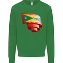 Curled Grenada Flag Grenadians Day Football Mens Sweatshirt Jumper Irish Green