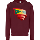 Curled Grenada Flag Grenadians Day Football Mens Sweatshirt Jumper Maroon