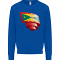 Curled Grenada Flag Grenadians Day Football Mens Sweatshirt Jumper Royal Blue