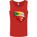 Curled Grenada Flag Grenadians Day Football Mens Vest Tank Top Red