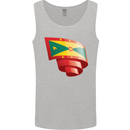 Curled Grenada Flag Grenadians Day Football Mens Vest Tank Top Sports Grey