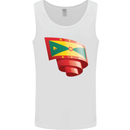 Curled Grenada Flag Grenadians Day Football Mens Vest Tank Top White