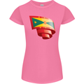 Curled Grenada Flag Grenadians Day Football Womens Petite Cut T-Shirt Azalea