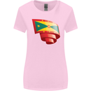 Curled Grenada Flag Grenadians Day Football Womens Wider Cut T-Shirt Light Pink