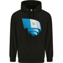 Curled Guatemala Flag Guatemalan Day Football Childrens Kids Hoodie Black