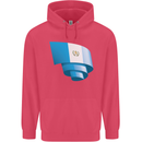 Curled Guatemala Flag Guatemalan Day Football Childrens Kids Hoodie Heliconia