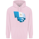 Curled Guatemala Flag Guatemalan Day Football Childrens Kids Hoodie Light Pink
