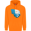 Curled Guatemala Flag Guatemalan Day Football Childrens Kids Hoodie Orange