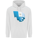 Curled Guatemala Flag Guatemalan Day Football Childrens Kids Hoodie White