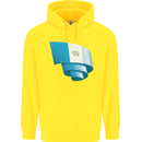 Curled Guatemala Flag Guatemalan Day Football Childrens Kids Hoodie Yellow