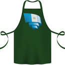 Curled Guatemala Flag Guatemalan Day Football Cotton Apron 100% Organic Forest Green