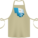Curled Guatemala Flag Guatemalan Day Football Cotton Apron 100% Organic Khaki
