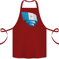 Curled Guatemala Flag Guatemalan Day Football Cotton Apron 100% Organic Maroon