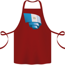 Curled Guatemala Flag Guatemalan Day Football Cotton Apron 100% Organic Maroon