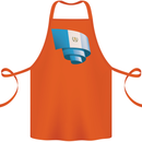 Curled Guatemala Flag Guatemalan Day Football Cotton Apron 100% Organic Orange