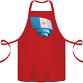 Curled Guatemala Flag Guatemalan Day Football Cotton Apron 100% Organic Red